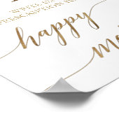 エレガントなゴールドカリグラフィー Rx 結婚アドバイス ポスター (角)