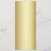 エレガントなゴールドグリッターとブラックの結婚式 メニュー (裏面)