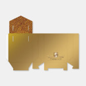 エレガントなゴールドグリッターハイヒールシューズ フェイバーボックス (折り畳みなし)