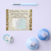 エレガントなゴールドグリッター印刷のウェディング チラシ (シングル)