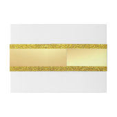 エレガントなゴールドグリッター手書きスクリプトテキスト グラム 招待状ベリーバンド (裏面例)