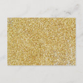 エレガントなゴールドグリッター結婚式の出欠確認カード 出欠カード (裏面)
