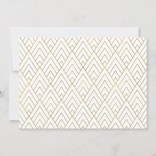 エレガントなゴールドグリッター結婚式の日程変更 セーブザデート (裏面)