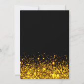 エレガントなゴールドグリッター＆ブラックの新年会パーティー 招待状 (裏面)