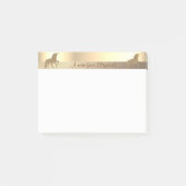 エレガントなゴールドグリッター ユニコーン - あなたの名前を入れて ポストイット (正面)