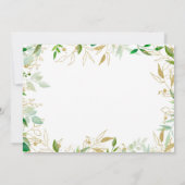 エレガントなゴールドグリーンお正月スクリプト 招待状 (裏面)