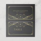 エレガントなゴールドゴシックタロットカードウェディング プレイスカード (外部開封)