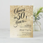 エレガントなゴールドサプライズ 50周年記念 招待状 (スタンド正面)