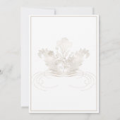 エレガントなゴールドシャンパン ウェディング招待状 招待状 (裏面)