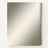 エレガントなゴールドジュエルフラワーノートブック ノートブック (裏面)