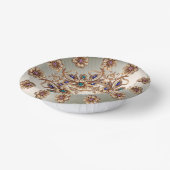 エレガントなゴールドジュエルフラワー ペーパーボウル (傾斜あり)