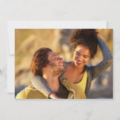 エレガントなゴールドスクリプト ホワイト ブルーム 2 フォト 招待状 (裏面)