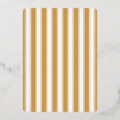 エレガントなゴールドストライプの招待状 箔招待状 (裏面)