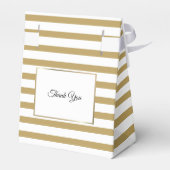 エレガントなゴールドストライプ 洗礼 誕生 フェイバーボックス (裏面サイド)