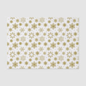 エレガントなゴールドスノーフレークホリデー 薄葉紙 (正面)
