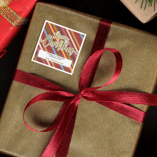 エレガントなゴールドタイポグラフィのカスタムクリスマス エンクロージャーカード