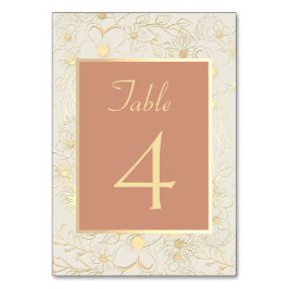 エレガントなゴールドテラコッタ テーブルナンバー