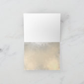 エレガントなゴールドハートのウェディング 招待状 (内部)