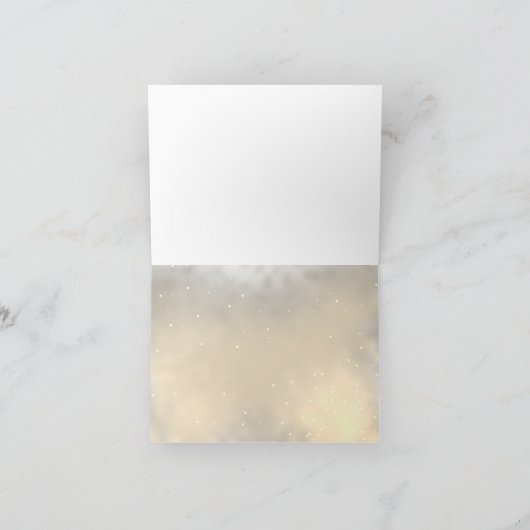 エレガントなゴールドハートのウェディング 招待状 (内部)