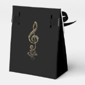 エレガントなゴールドバイオリンキー ブラック フェイバーボックス (裏面サイド)