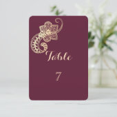 エレガントなゴールドパイслиー テーブルカード (スタンド正面)