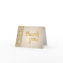 エレガントなゴールドパールの感謝カード