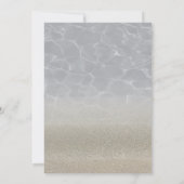 エレガントなゴールドビーチウェディング招待状 招待状 (裏面)