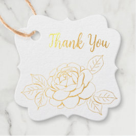 エレガントなゴールドフォイルの感謝の気持ちを表すタグ フェイバータグ