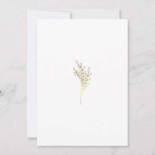 エレガントなゴールドフレームのウェディングフォト セーブザデート (裏面)