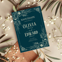 エレガントなゴールドフレームの花のウェディング