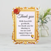 エレガントなゴールドフレームアニバーサリー サンキューカード (スタンド正面)