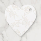 エレガントなゴールドフローラルウェディングありがとう好意タグ フェイバータグ (裏面)