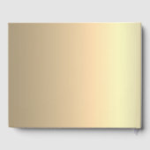 エレガントなゴールドブラックの結婚式ゲストブック ゲストブック (裏面)