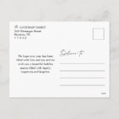 エレガントなゴールドブラックオーナメントアーチ写真ホリデー シーズンポストカード (裏面)