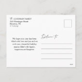 エレガントなゴールドブラックオーナメントアーチ写真ホリデー シーズンポストカード (裏面)