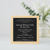 エレガントなゴールドブラック企業ディナー 招待状 (スタンド正面)