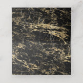 エレガントなゴールドブラック大理石結婚式 プレイスカード (内部開封)