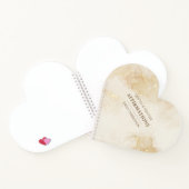 エレガントなゴールドベージュの水彩ハート型スパイラル ノートブック (内部)