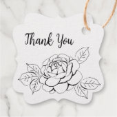 エレガントなゴールドホイル感謝の気持ちのタグ フェイバータグ (裏面)