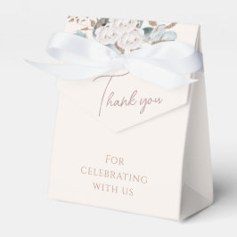 エレガントなゴールドホワイトローズ＆グリーン ブライダルシャワー フェイバーボックス