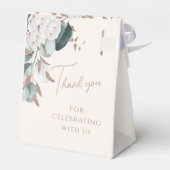 エレガントなゴールドホワイトローズ&グリーン ブライダルシャワー フェイバーボックス (裏面サイド)