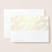 エレガントなゴールドボタニカル写真 セーブ・ザ・デート 箔カード (裏面封筒付き)