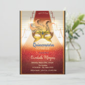 エレガントなゴールドマスク、レッドカーペットでのキンセアニエラ 招待状 (スタンド正面)