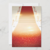 エレガントなゴールドマスク、レッドカーペットでのキンセアニエラ 招待状 (裏面)