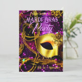 エレガントなゴールドマスク 招待状 (スタンド正面)