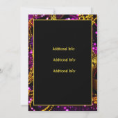 エレガントなゴールドマスク 招待状 (裏面)