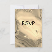エレガントなゴールドマーブルアゲートの出欠返信カード（メニュー選択付き） 出欠カード (裏面)