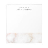 エレガントなゴールドマーブル モノグラム 〇〇の机から ノートパッド (正面)