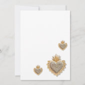 エレガントなゴールドミラグロスハート メキシカンウェディング 招待状 (裏面)