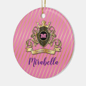 エレガントなゴールドモノグラムの陶芸装飾品 セラミックオーナメント (左)